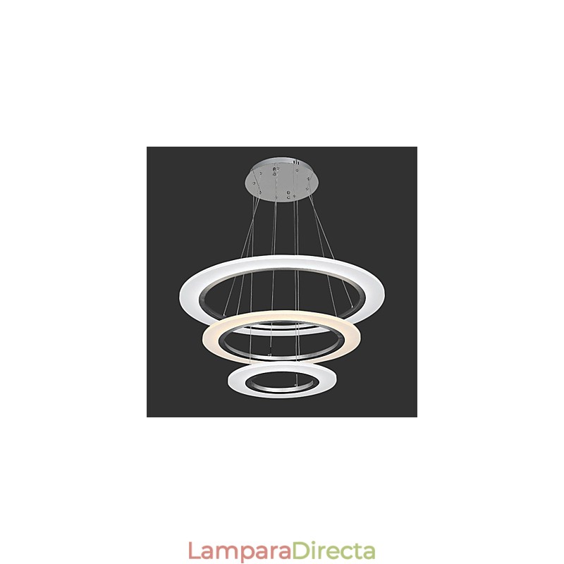 Lámparas de techo colgantes de acrílico con forma de 3 anillos para hacer tú mismo, accesorios de araña con