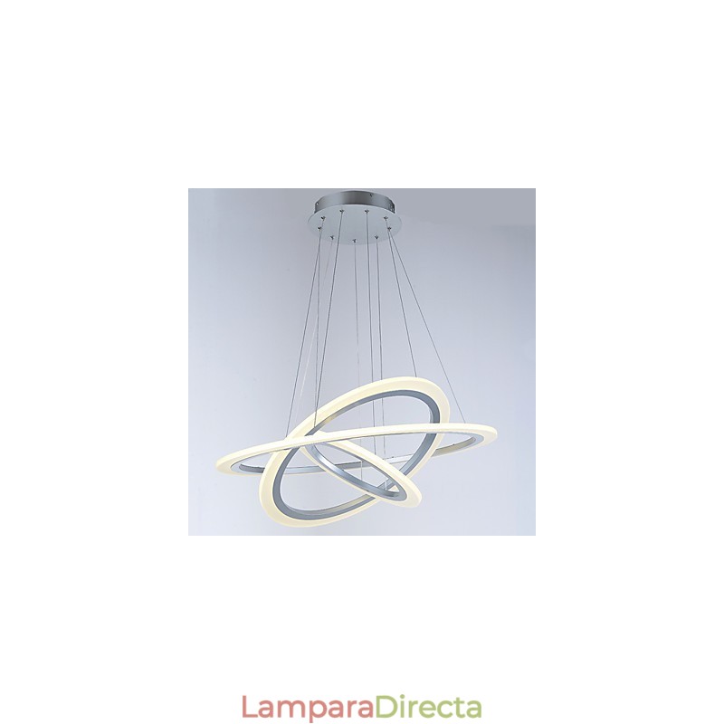 Lámpara colgante de acrílico con forma de 3 anillos para bricolaje, lámpara de techo, lámpara de araña, iluminación