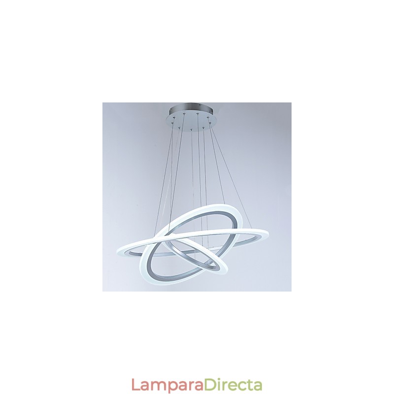 Lámpara colgante de acrílico con forma de 3 anillos para bricolaje, lámpara de techo, lámpara de araña, iluminación