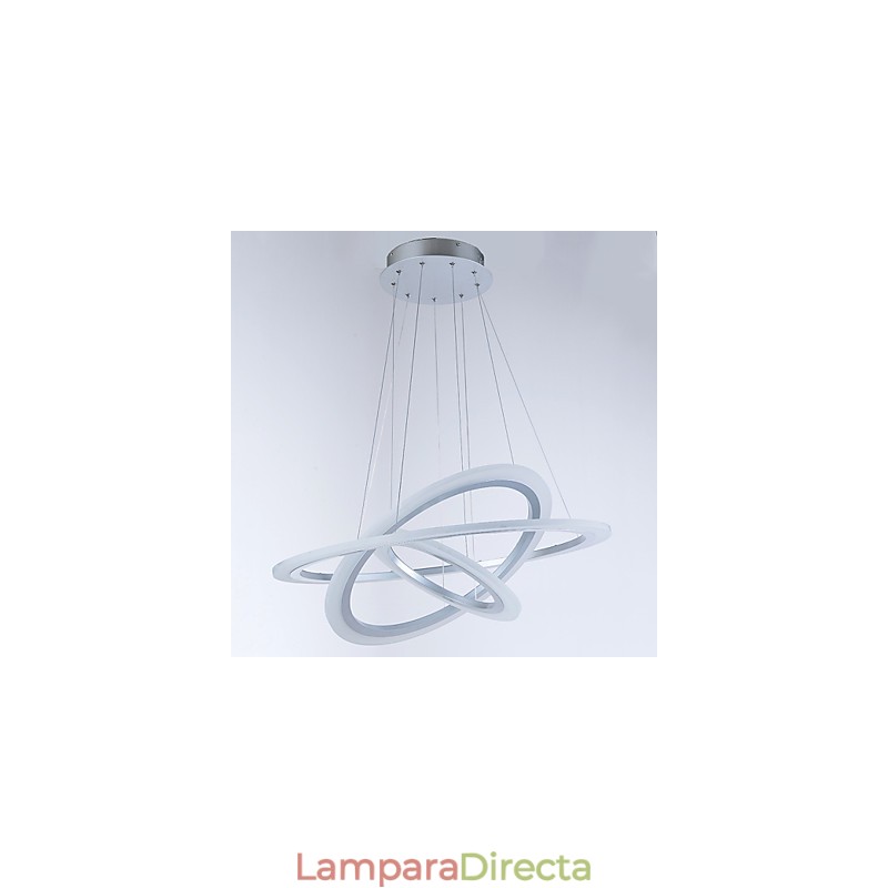 Lámpara colgante de acrílico con forma de 3 anillos para bricolaje, lámpara de techo, lámpara de araña, iluminación