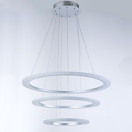 Lámpara colgante de acrílico con forma de 3 anillos para bricolaje, lámpara de techo, lámpara de araña, iluminación