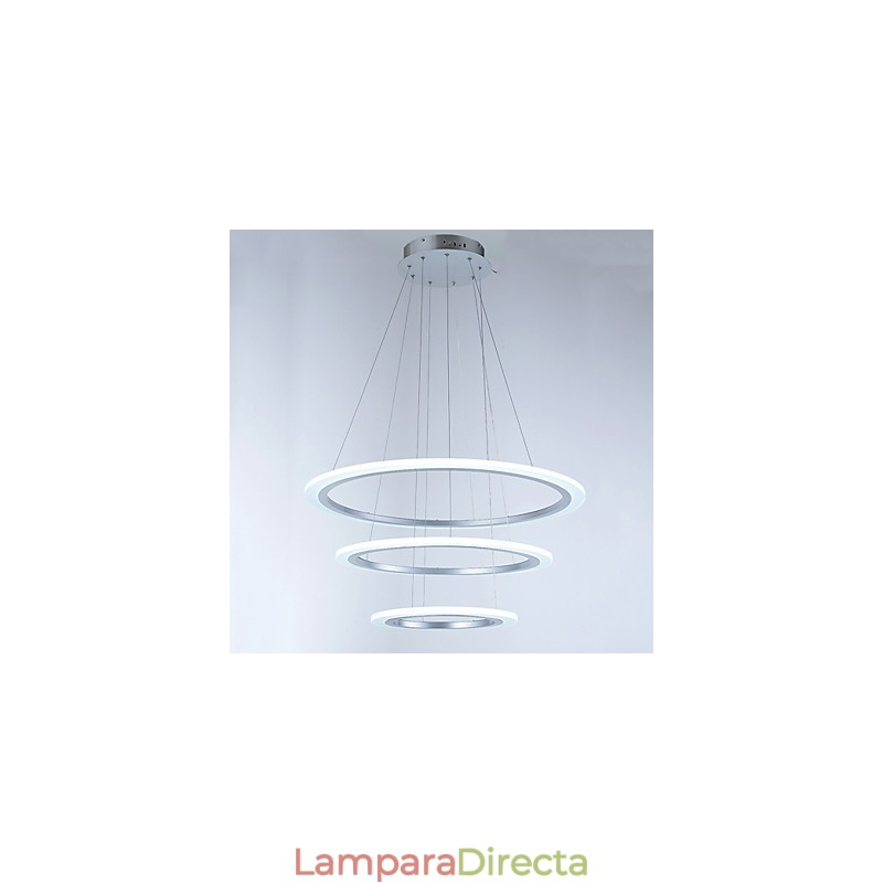 Lámpara colgante de acrílico con forma de 3 anillos para bricolaje, lámpara de techo, lámpara de araña, iluminación