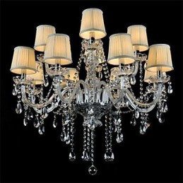 Lámpara de araña de cristal estilo mini, moderna, contemporánea, tradicional, clásica, campestre, con forma de globo y tambor, de isla y otros.