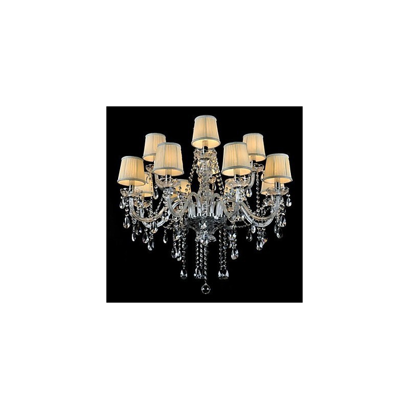 Lámpara de araña de cristal estilo mini, moderna, contemporánea, tradicional, clásica, campestre, con forma de globo y tambor, de isla y otros.