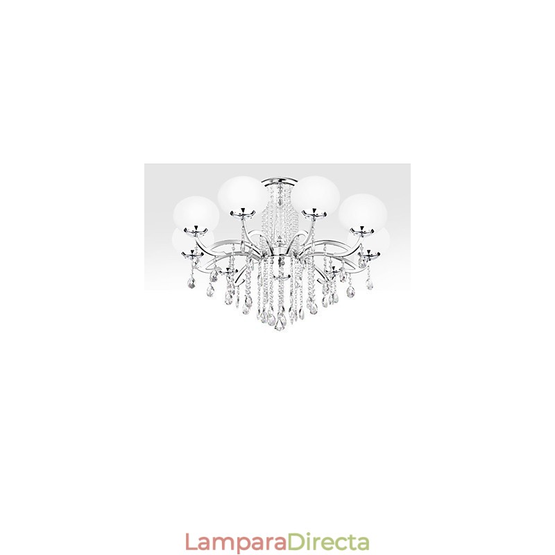 Lámpara de araña de cristal de lujo moderna de 9 luces