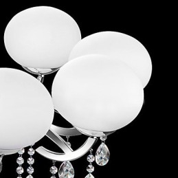 Lámpara de araña de cristal de lujo moderna de 9 luces