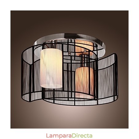 Lámpara de techo de diseño moderno, 2 luces, color negro Lámpara de techo de diseño moderno, 2 luces, color negro