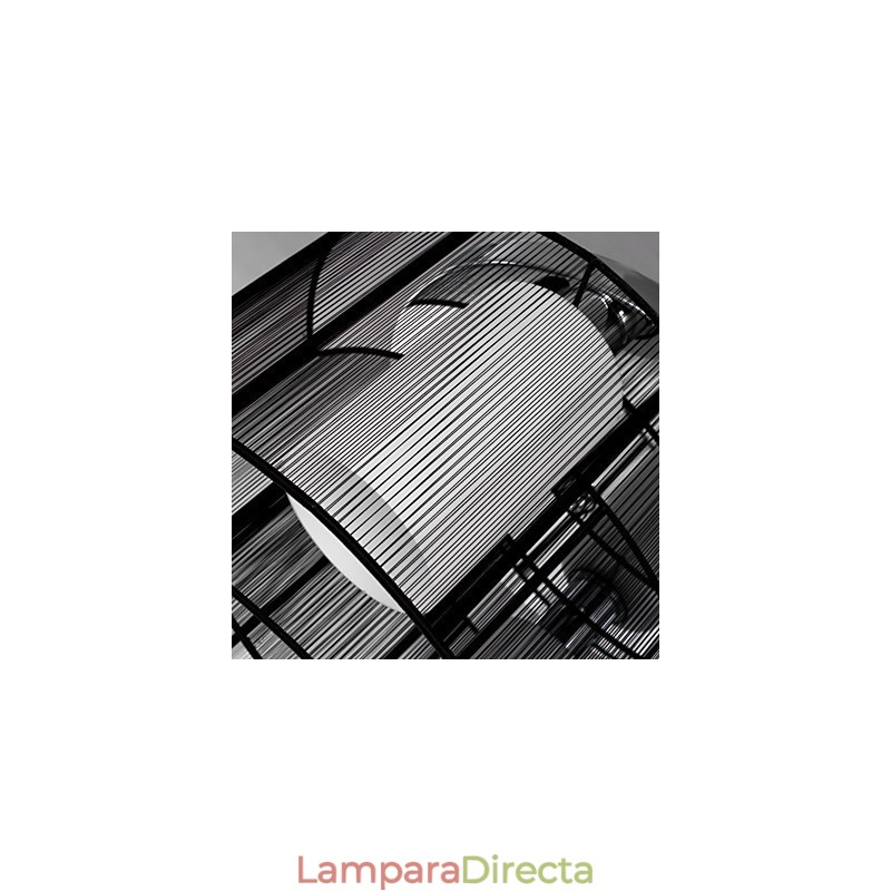 Lámpara de techo de diseño moderno, 2 luces, color negro