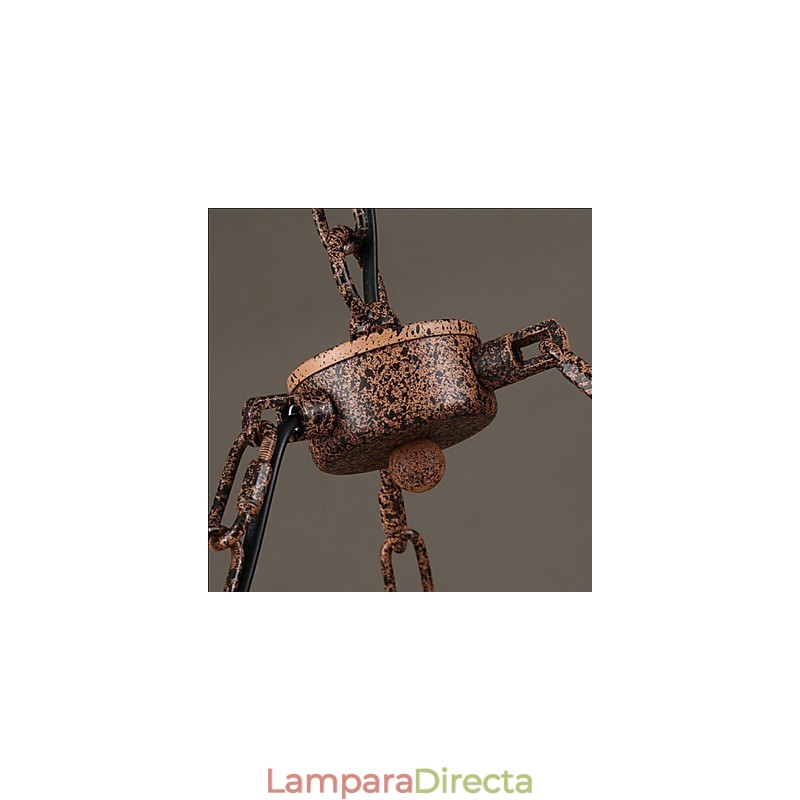 Lámpara de araña de cuerda de viento de la industria cerámica Lámpara de araña de hierro retro simple