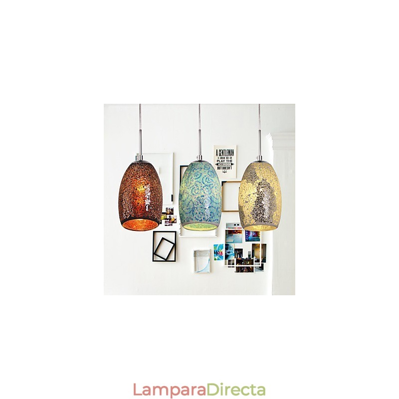 Lámpara colgante de metal con pintura vintage clásica tradicional