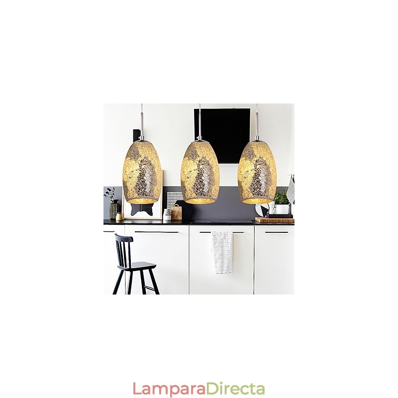 Lámpara colgante de metal con pintura vintage clásica tradicional