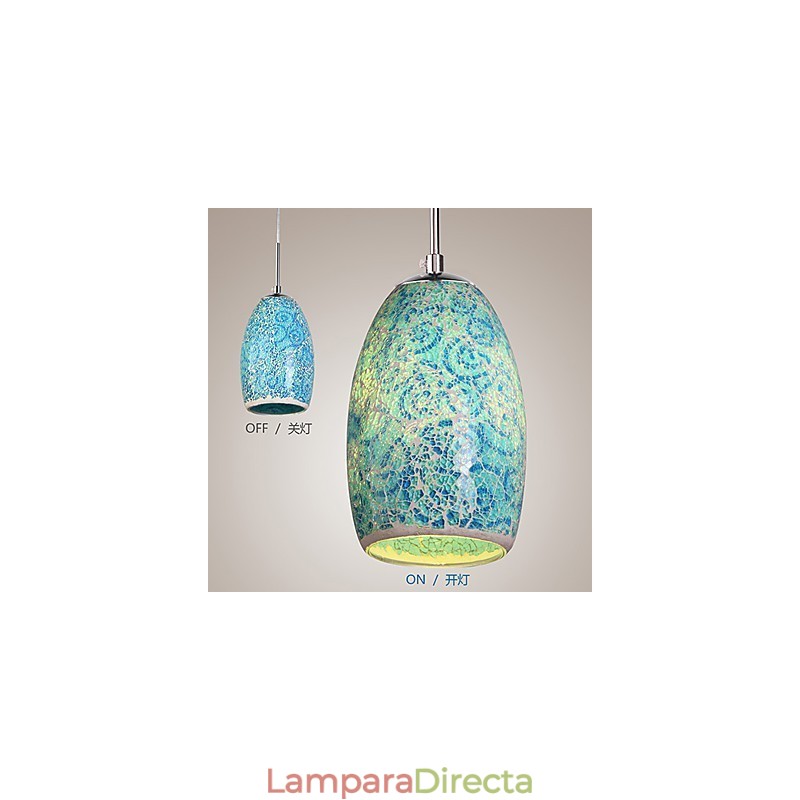 Lámpara colgante de metal con pintura vintage clásica tradicional