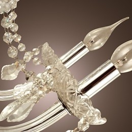 Lámpara de araña de cristal galvanizado estilo rústico Lodge
