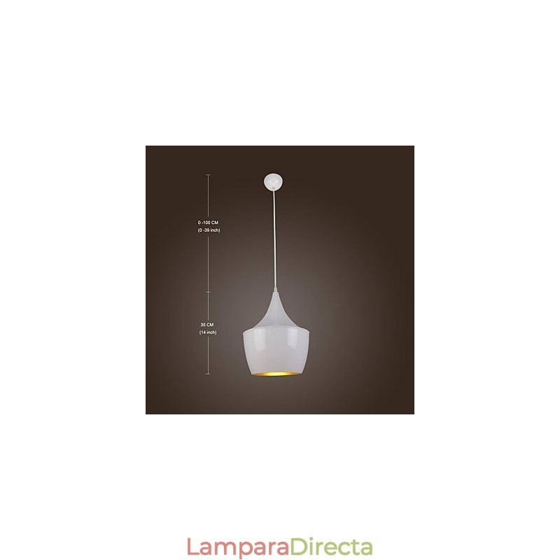 Lámpara colgante de metal con pintura rústica retro contemporánea moderna