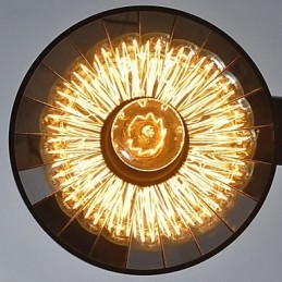 Lámparas colgantes vintage 3 luces ST64 Bombillas incluidas Sistema arriba y abajo