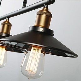 Lámparas colgantes vintage 3 luces ST64 Bombillas incluidas Sistema arriba y abajo