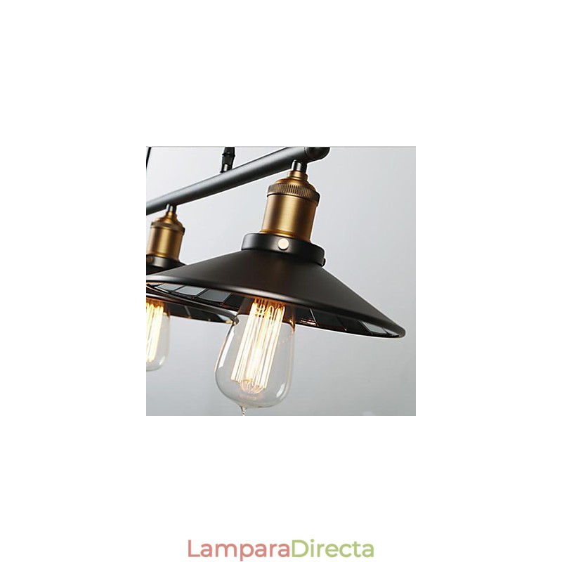 Lámparas colgantes vintage 3 luces ST64 Bombillas incluidas Sistema arriba y abajo