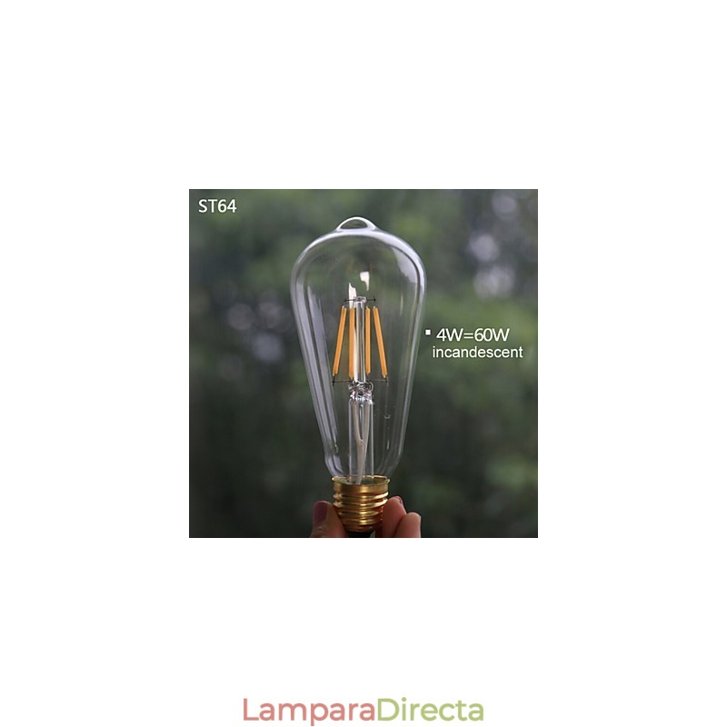 Lámparas colgantes vintage 3 luces ST64 Bombillas incluidas Sistema arriba y abajo