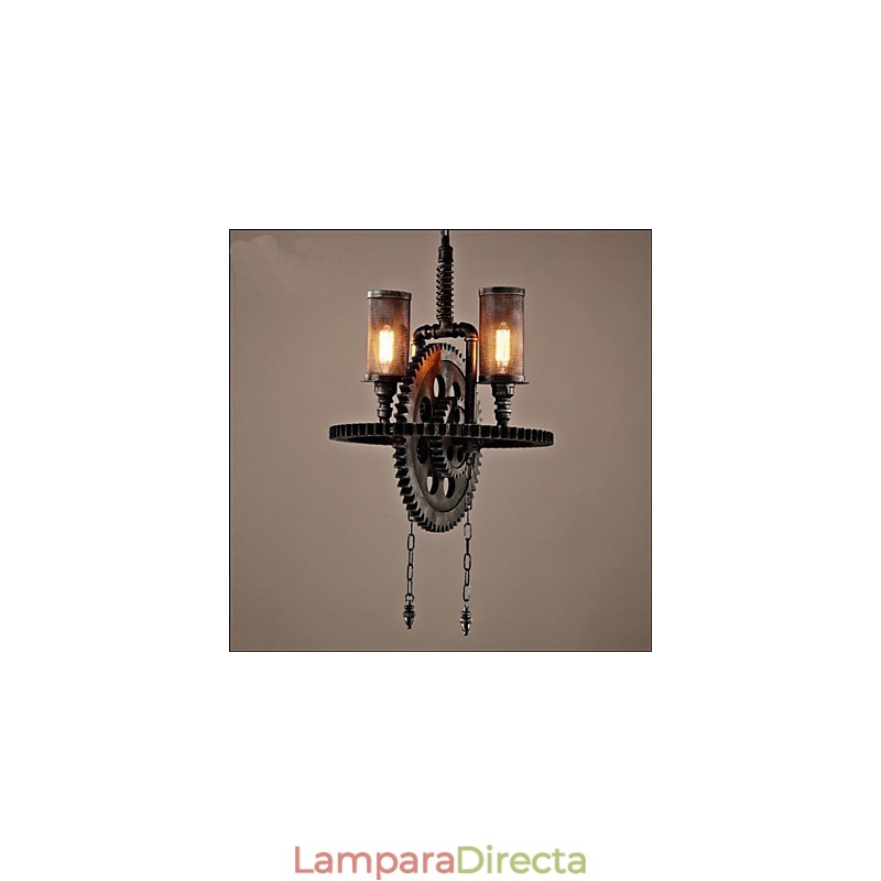 Colgante de doble cabeza con engranajes de estudio personalizados de Industrial Wind Cafe