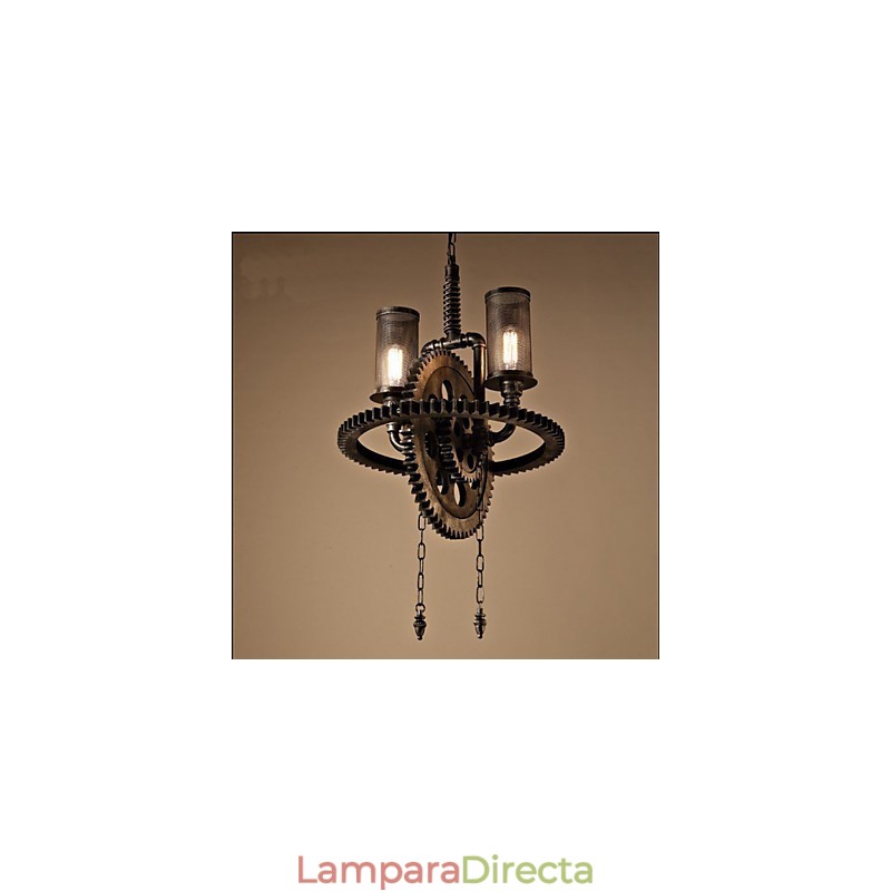 Colgante de doble cabeza con engranajes de estudio personalizados de Industrial Wind Cafe