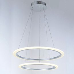 Lámpara colgante moderna de 2 anillos con accesorios de iluminación