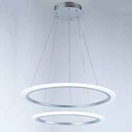 Lámpara colgante moderna de 2 anillos con accesorios de iluminación