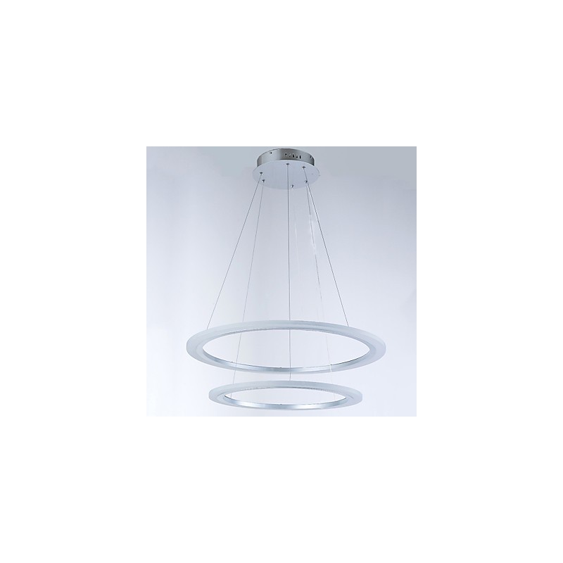 Lámpara colgante moderna de 2 anillos con accesorios de iluminación