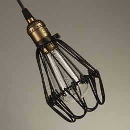 Lámparas colgantes estilo campestre americano vintage que restauran formas antiguas, lámpara colgante de jaula pequeña de hierro forjado