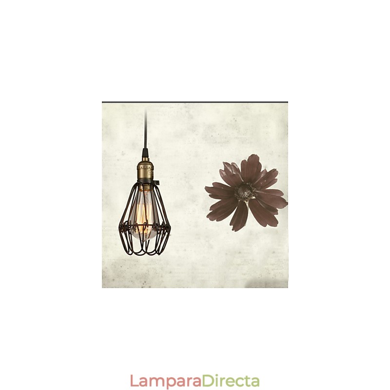 Lámparas colgantes estilo campestre americano vintage que restauran formas antiguas, lámpara colgante de jaula pequeña de hierro forjado