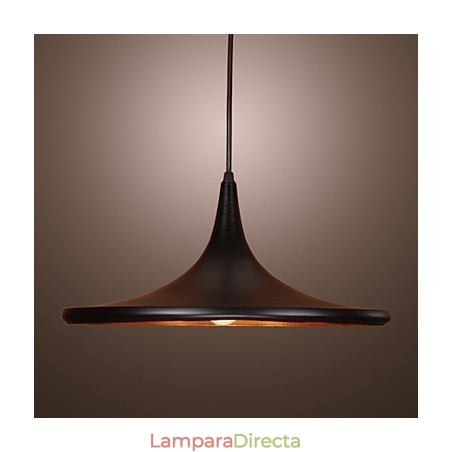 Lámpara colgante contemporánea de aluminio con pantalla negra Lámpara colgante contemporánea de aluminio con pantalla negra