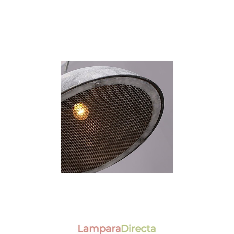 Lámpara de araña de hierro forjado negro con pantalla de tapa de cafetería industrial