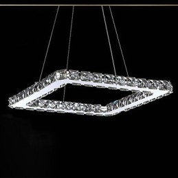 Lámpara de araña moderna contemporánea de metal galvanizado con cristal