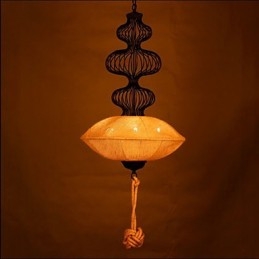 Lámparas de jaula de pájaros creativas de cáñamo industrial retro nórdico
