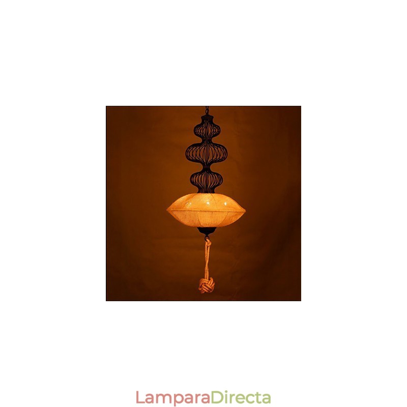 Lámparas de jaula de pájaros creativas de cáñamo industrial retro nórdico