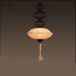 Lámparas de jaula de pájaros creativas de cáñamo industrial retro nórdico