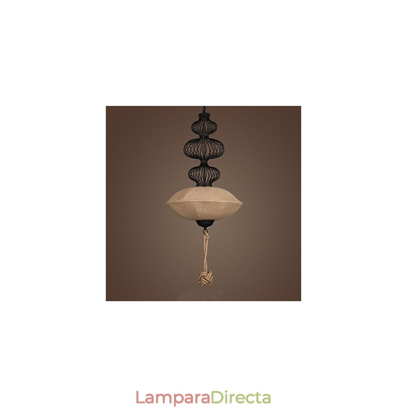 Lámparas de jaula de pájaros creativas de cáñamo industrial retro nórdico