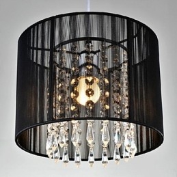 Lámpara colgante moderna contemporánea de metal cromado y cristal