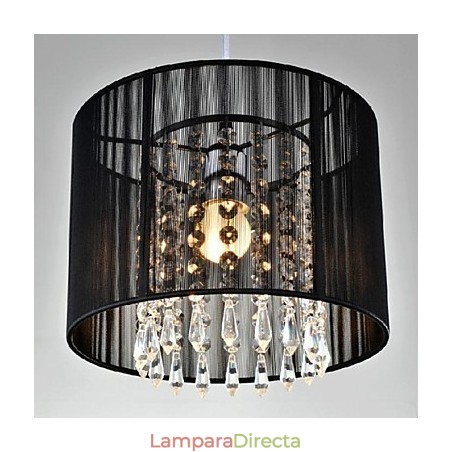 Lámpara colgante moderna contemporánea de metal cromado y cristal Lámpara colgante moderna contemporánea de metal cromado y cristal
