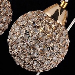 Lámpara colgante moderna y contemporánea de metal galvanizado con forma de globo de cristal