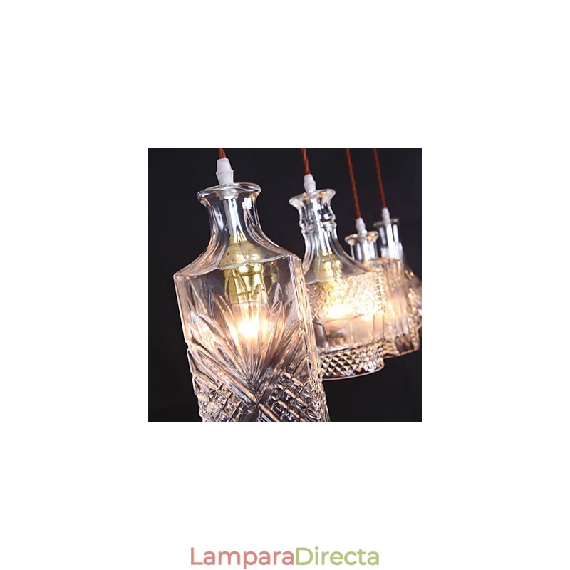 Lámpara colgante de metal estilo isla, moderna, contemporánea, tradicional, clásica y vintage, de 40 W x 4