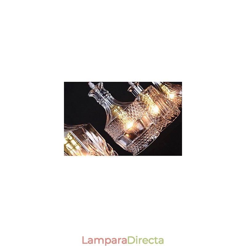 Lámpara colgante de metal estilo isla, moderna, contemporánea, tradicional, clásica y vintage, de 40 W x 4