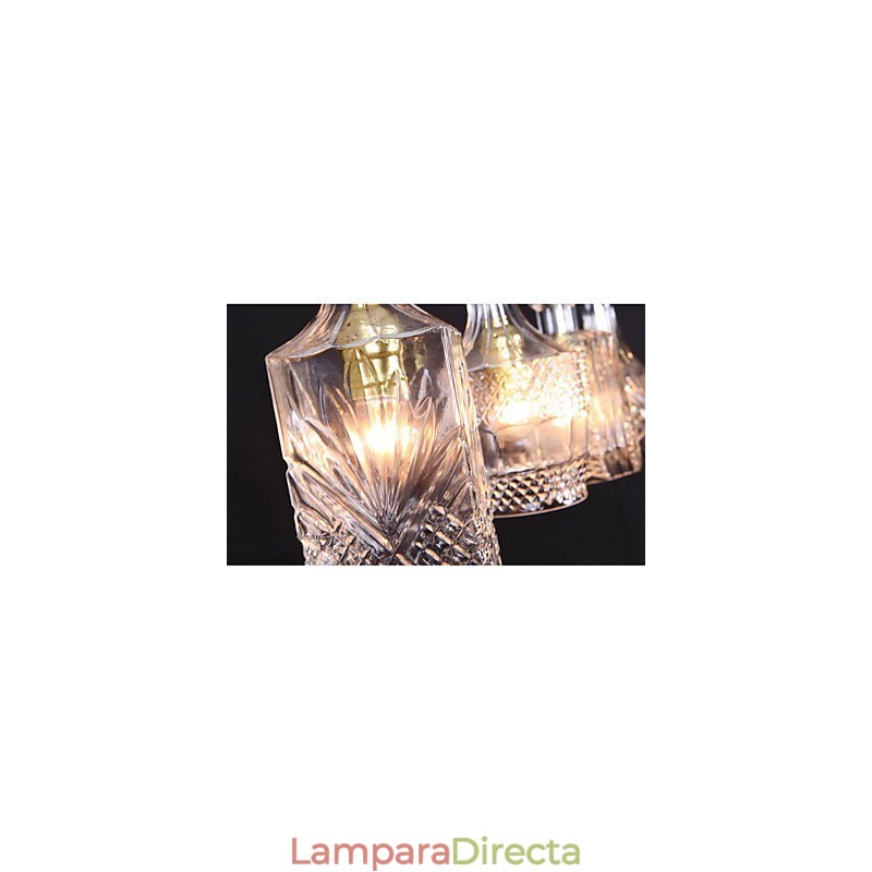 Lámpara colgante de metal estilo isla, moderna, contemporánea, tradicional, clásica y vintage, de 40 W x 4