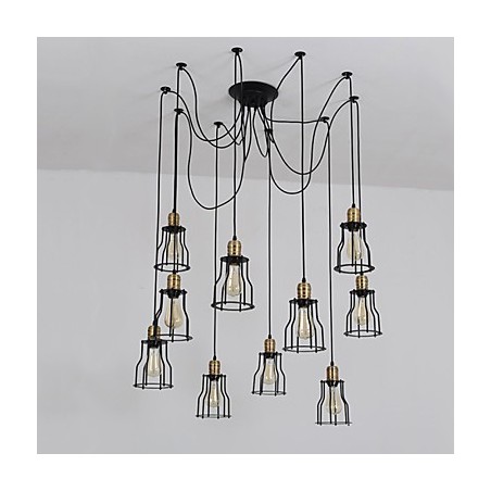 Lámpara de techo vintage Edison ajustable, lámpara colgante DIY, iluminación moderna y elegante para comedor industrial. Lámpara de techo vintage Edison ajustable, lámpara colgante DIY, iluminación moderna y elegante para comedor industrial.
