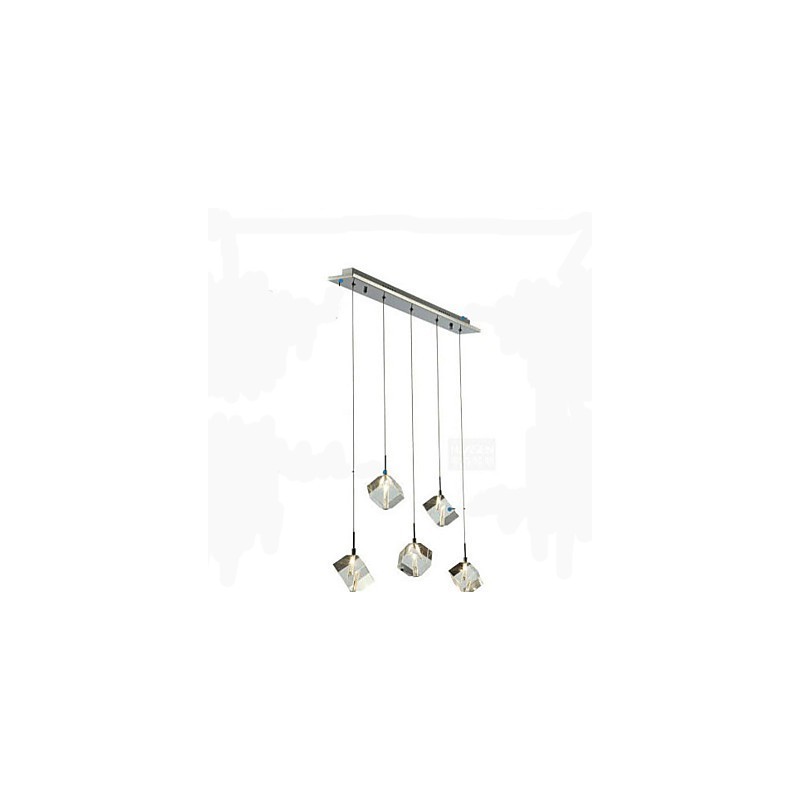Lámpara de cristal de moda con colgante de cinco cabezas de cristal