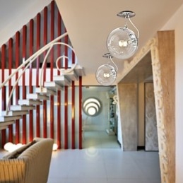 Lámpara colgante anodizada estilo mini globo contemporáneo moderno