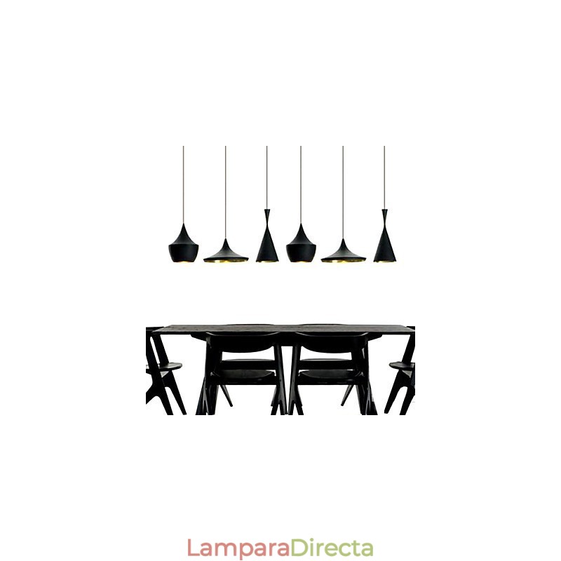 Lámpara colgante de metal con pintura estilo mini