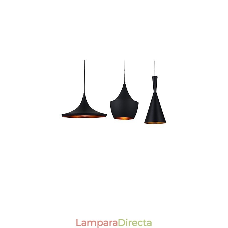 Lámpara colgante de metal con pintura estilo mini