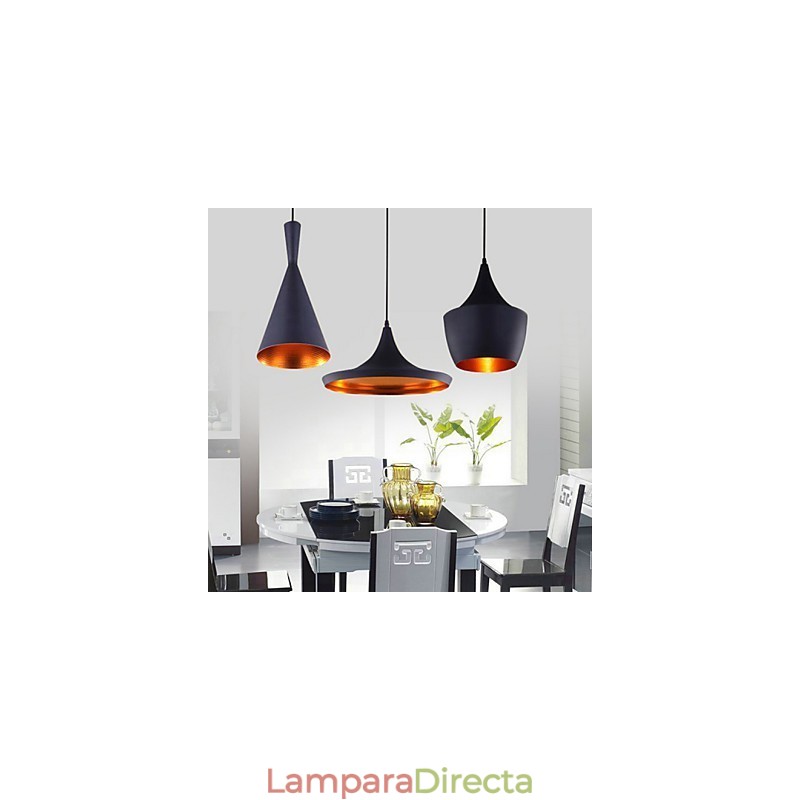 Lámpara colgante de metal con pintura estilo mini