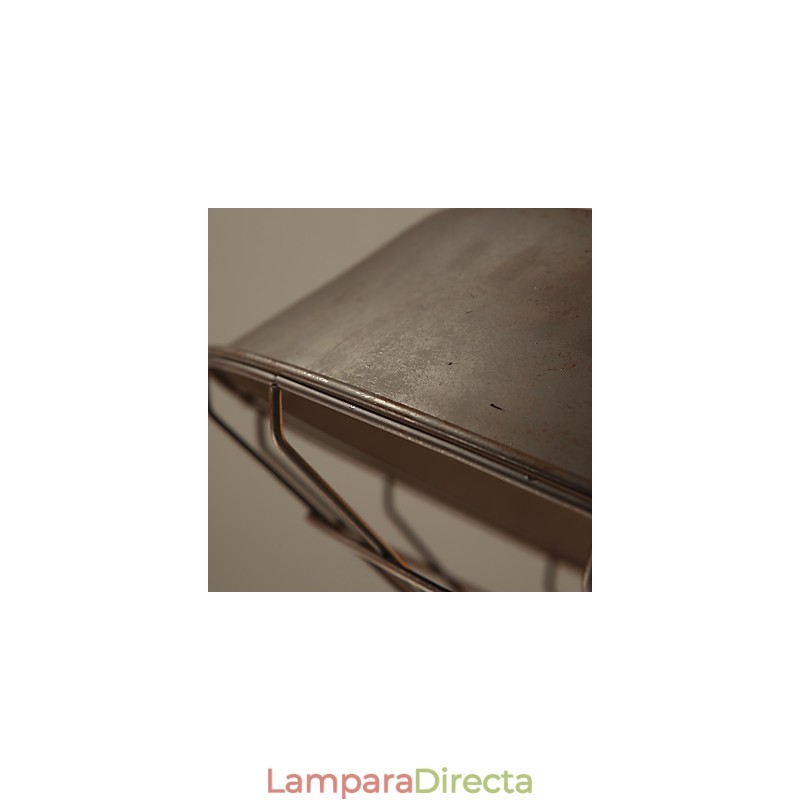 Lámpara colgante retro de 1 luz con pantalla de metal antiguo. Tienda.