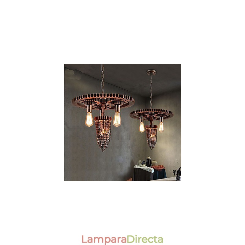 Lámpara de tres cabezas Industrial Wind Cafe Studio Gear